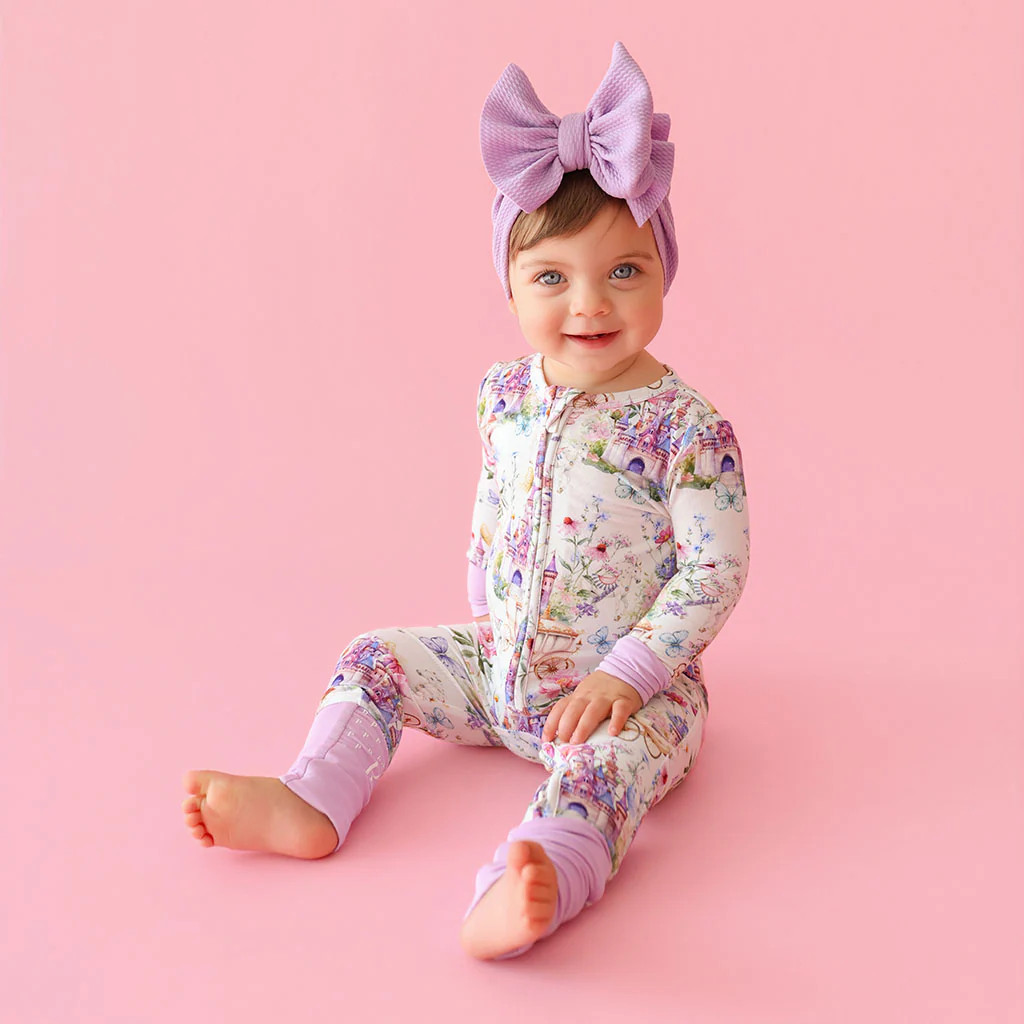 Fairytale Floral Pink Baby Convertible Sleeper | Katrina | Posh Peanut
