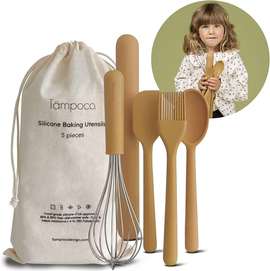 Tampoco Real Kids Cooking & Baking Set – Montessori Kitchen Tools for Real Cooking with Food-Sa... | Amazon (US)