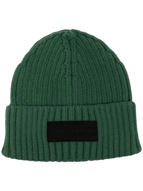 logo-patch ribbed beanie | Farfetch (CN)