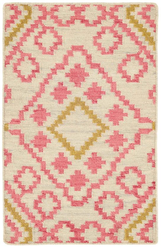 Jelly Roll Fuchsia Woven Wool Rug | Annie Selke