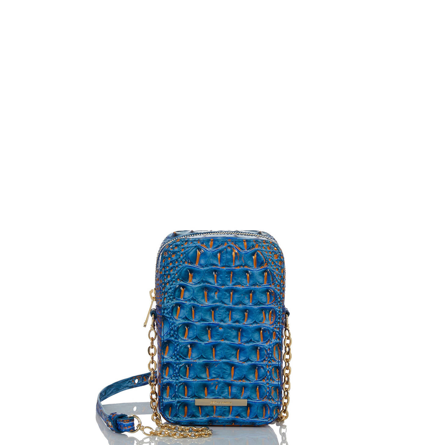 Cassia Leather Satchel | Deep Azure | BRAHMIN | Brahmin