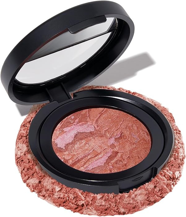 LAURA GELLER NEW YORK Baked Blush-n-Brighten Marbleized Blush for Cheeks - Pink Grapefruit - Sati... | Amazon (US)