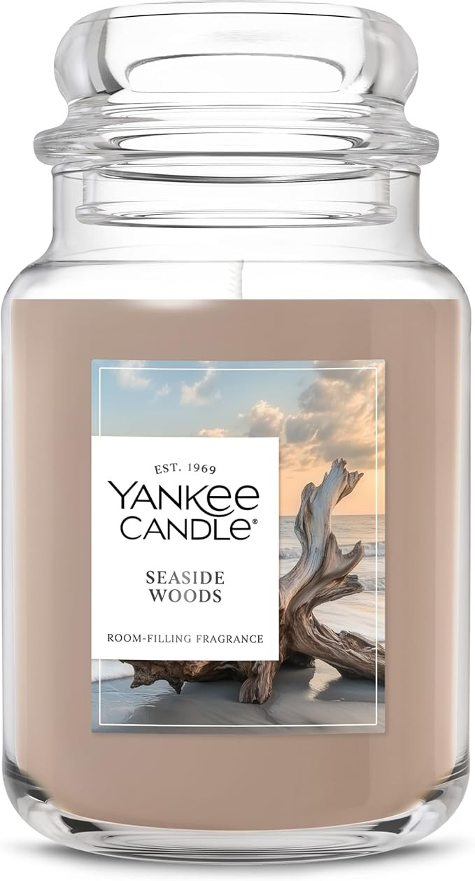 Yankee Candle Seaside Woods Scented Candle, 22oz Large Jar with up to 150 Hour Burn Time, Giftabl... | Amazon (US)