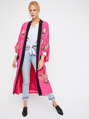 Floral Embroidered Kimono by Free People | Free People