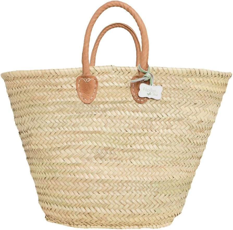 Traditional French Style Market Basket Bag: 'Olivia' Natural | Amazon (UK)