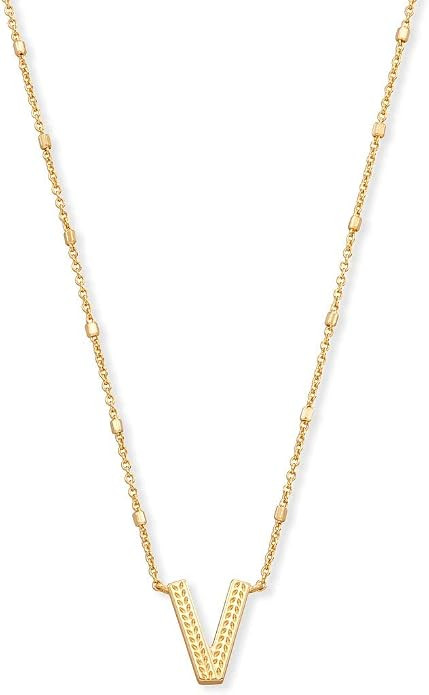 Kendra Scott Letters A-Z Pendant Necklace for Women, Fashion Jewelry, 14k Gold-Plated Brass | Amazon (US)