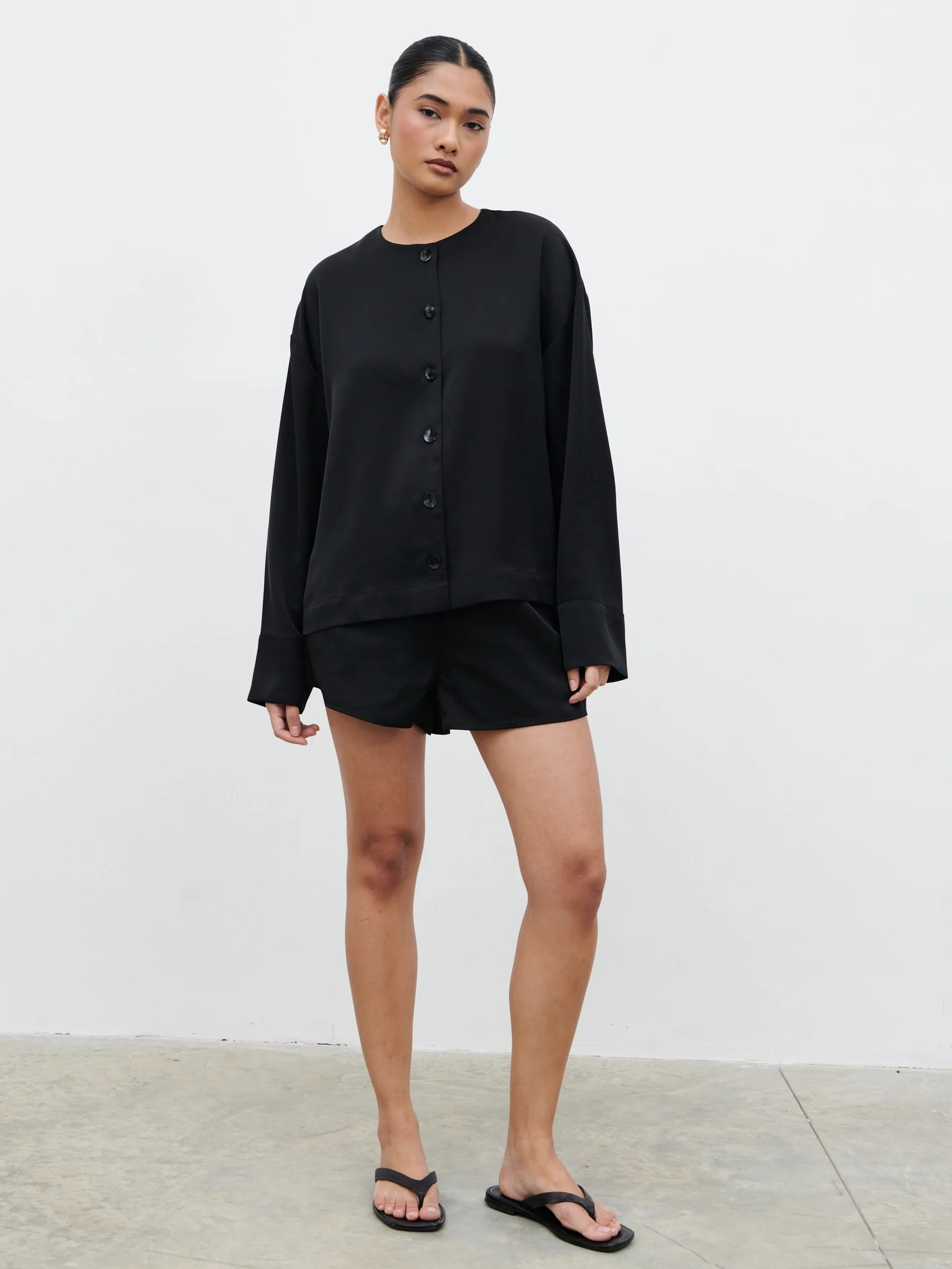 Breya Satin Drawstring Shorts | Pretty Lavish (UK)
