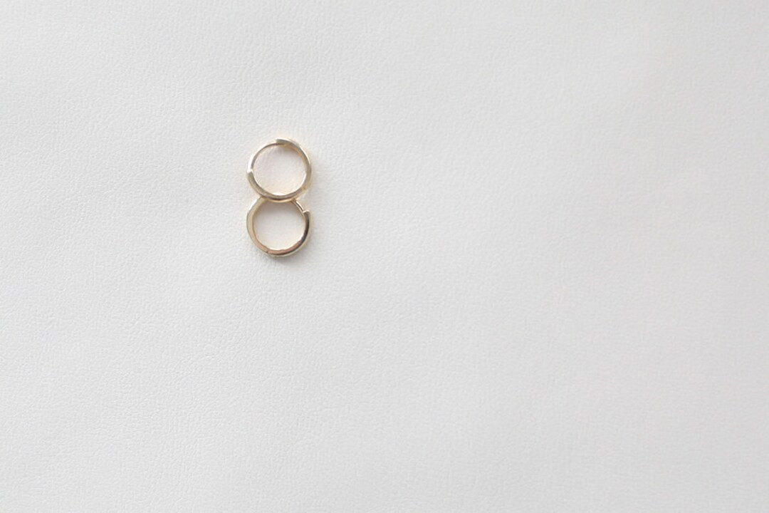 Solid Gold Huggie Hoop Earrings, 14K gold earrings, 10mm, Minimal Style, Everyday hoop earrings s... | Etsy (US)