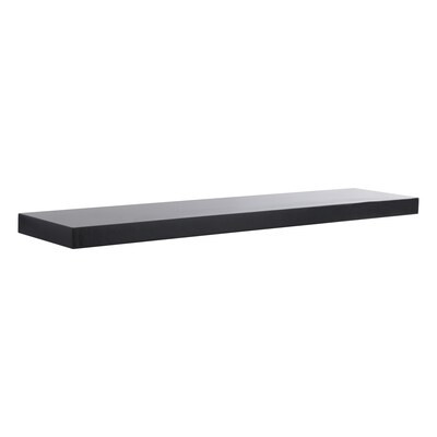 Origin 21 Black Floating Shelf 35.43-in L x 7.87-in D (1 Decorative Shelf) | Lowe's