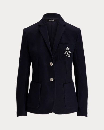 Blazer de jacquard con parche para Women | Ralph Lauren® ES | Ralph Lauren (ES & PT)