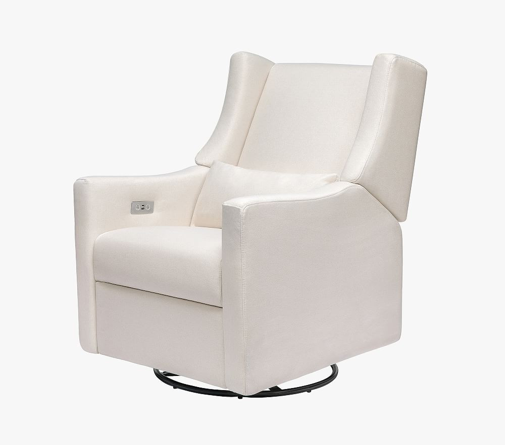 Babyletto Kiwi Swivel Glider & Recliner w/USB Port, Performance Cream Eco-Weave | Pottery Barn Kids