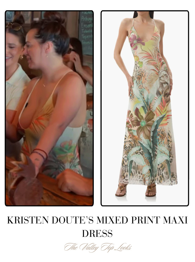  Kristen Doute's Mixed Print Maxi Dress 

 