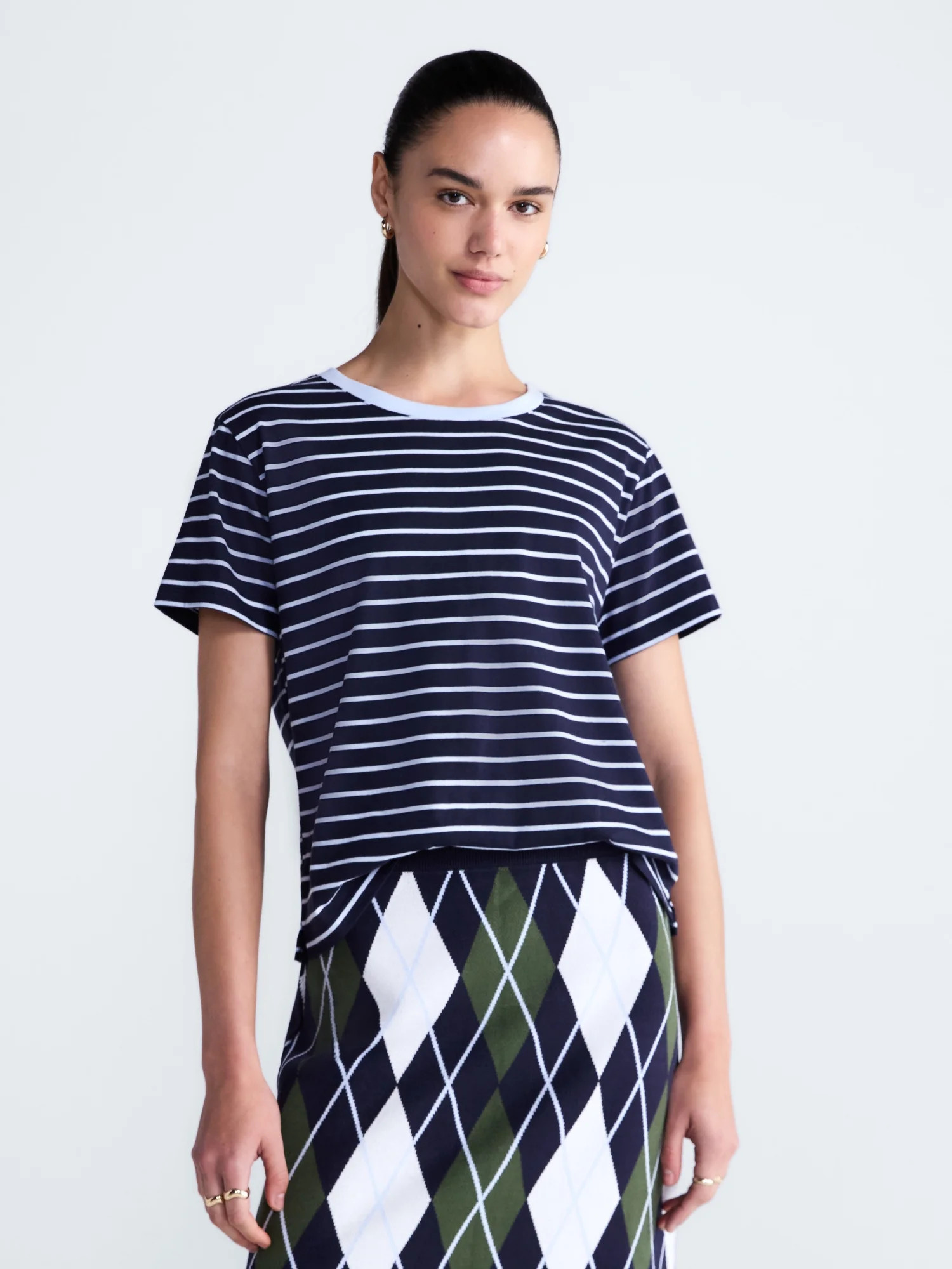Free Assembly Women's and Women's Plus Cotton Cropped Boxy Tee with Short Sleeves, Sizes XS-4X | Walmart (US)