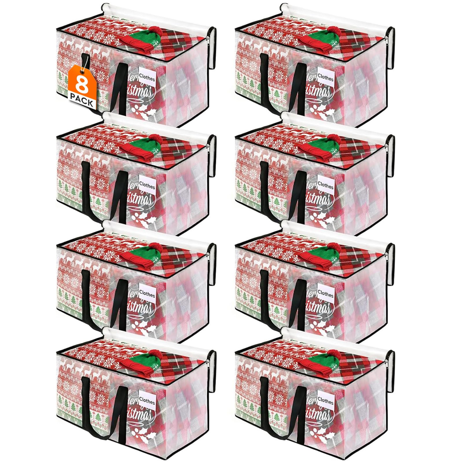 BlissTotes Moving Bags, 93L 8-Pack Storage Bags, Moving Box Heavy Duty Extra Large, Moving Totes ... | Amazon (US)