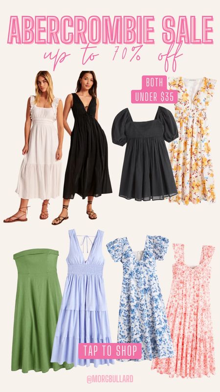 Abercrombie Sale | Summer Dresses | Date Night | Vacation Outfits | Black Dress | White Dress | Summer Outfit | Dresses

#LTKunder100 #LTKsalealert #LTKSeasonal