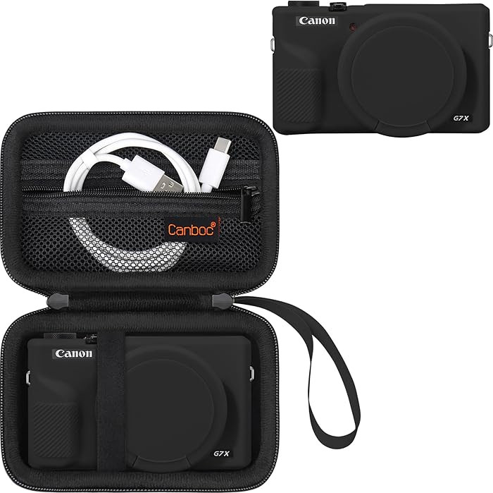 Canboc Case for Canon PowerShot G7X Mark III Digital Camera, Hard Carrying Case + Soft Silicone C... | Amazon (US)