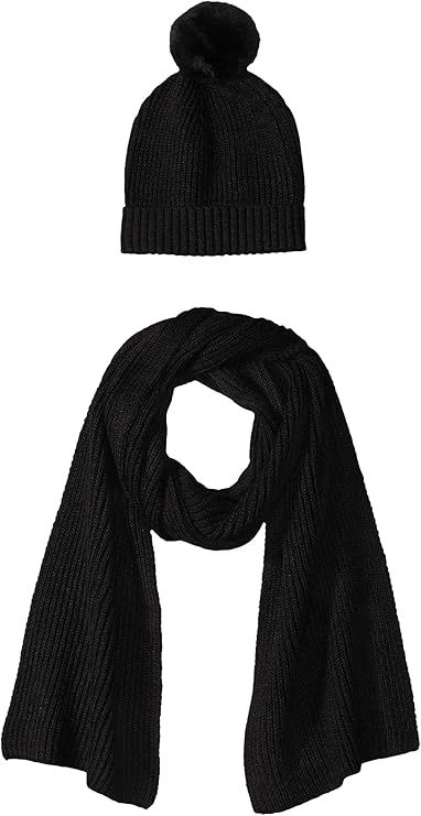 Amazon Essentials Women's Pom Knit Hat and Scarf Set | Amazon (US)