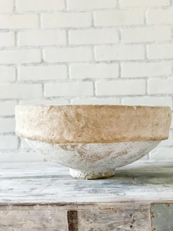 Large Boho Paper Mache Bowl\Farmhouse Paper Bowl\Farmhouse Decor\Wedding Gift\Table Centerpiece\S... | Etsy (US)