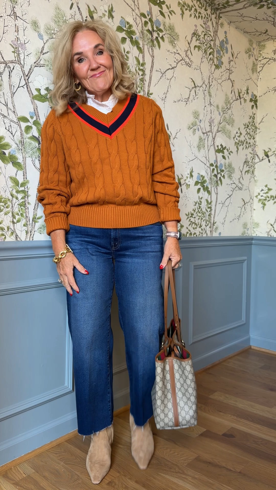 These jackets (and 1 sweater) are crazy good. 

Sweater is Walmart sized up to a large. The other Walmart jackets/sweaters that I’m linking. I’m wearing a medium and that worked great. 
Blouse size medium there’s a denim top as well. Check it out to see if your size is available.
Jeans are mother jeans 
I wear a 29 and these were a regular ankle length and I did need to cut them.
The current wash is a little bit different, but the silhouette is the same with the straight leg and premium denim fabric

#LTKOver40 #LTKootd #LTKPetite #LTKSeasonal