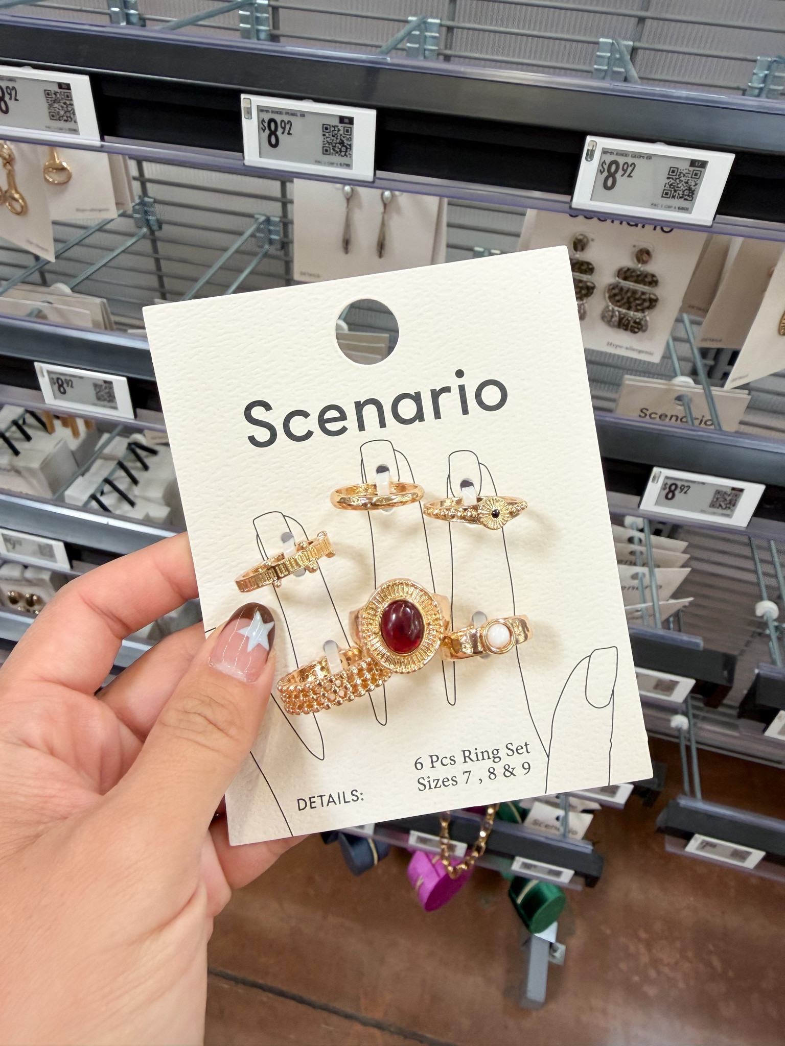 Walmart fall fashion // scenario accessories rings