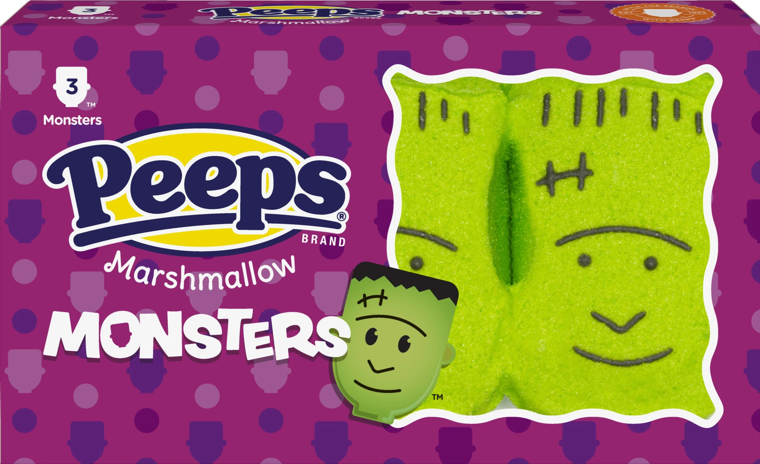 PEEPS® Marshmallow Monsters, Halloween Candy - 3 Count (1.5 Ounces) | Walmart (US)
