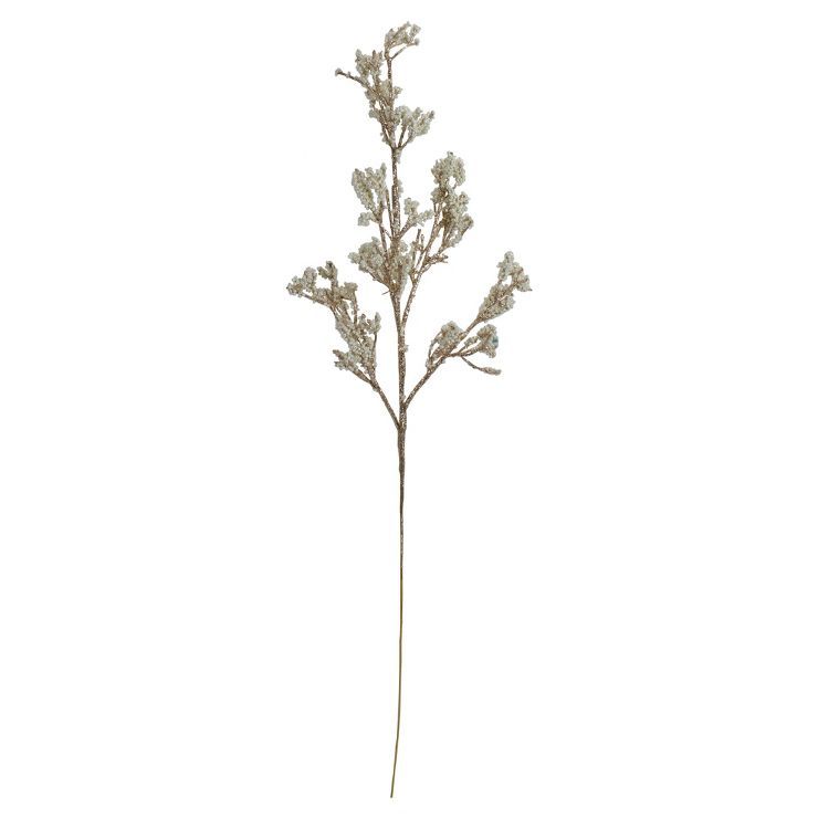 Northlight 30" Artificial White and Champagne Gold Beaded Twig Christmas Spray | Target