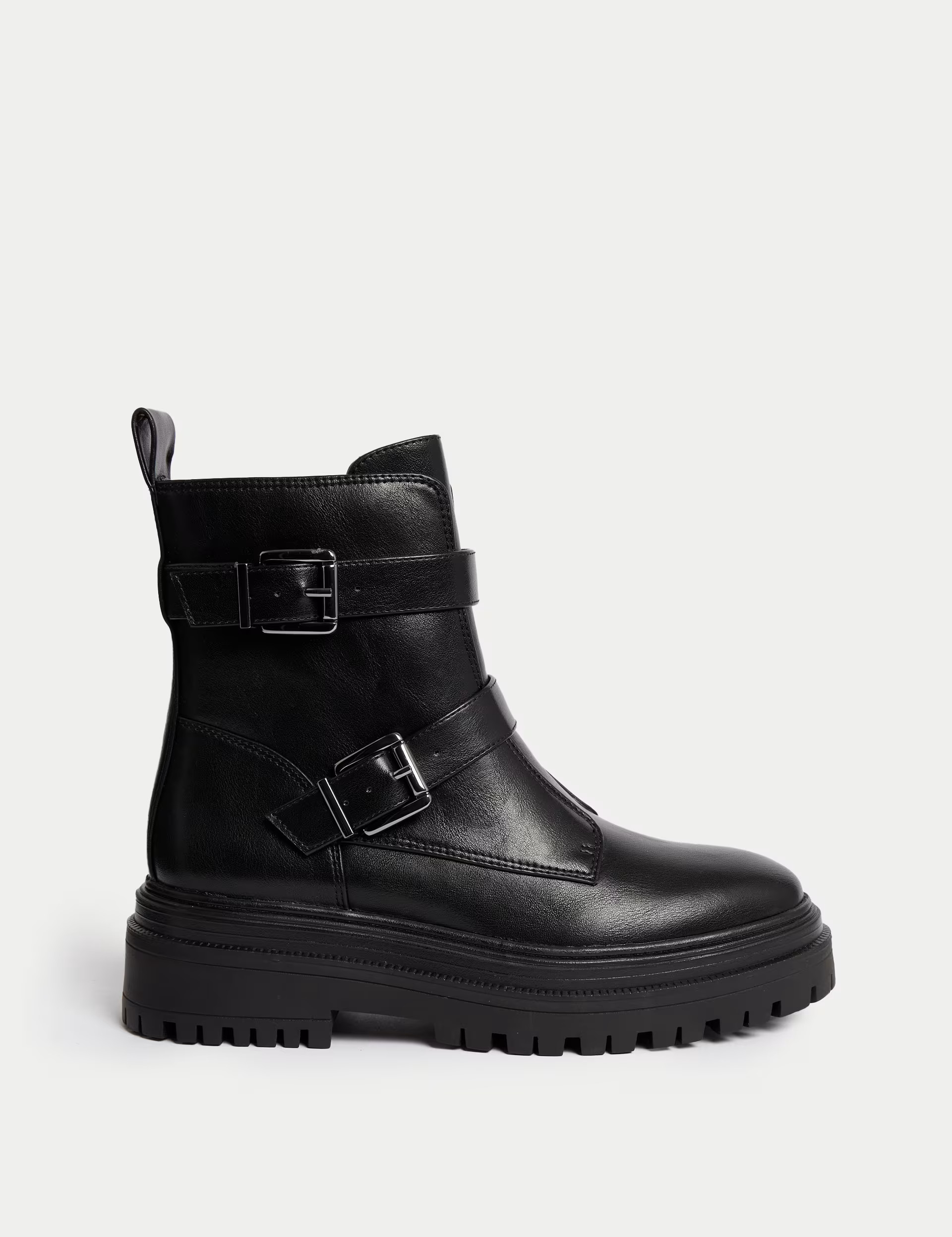 Chunky Buckle Flatform Ankle Boots | Marks & Spencer (UK)