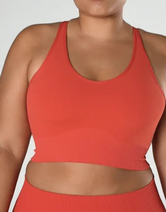 Seamless Strappy Crop - Red | SECONDLEFT 