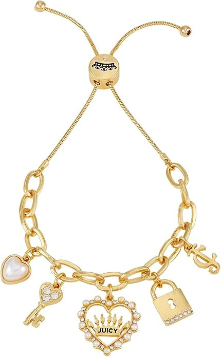 Juicy Couture Goldtone Adjustable Charm Slider Bracelet | Amazon (US)