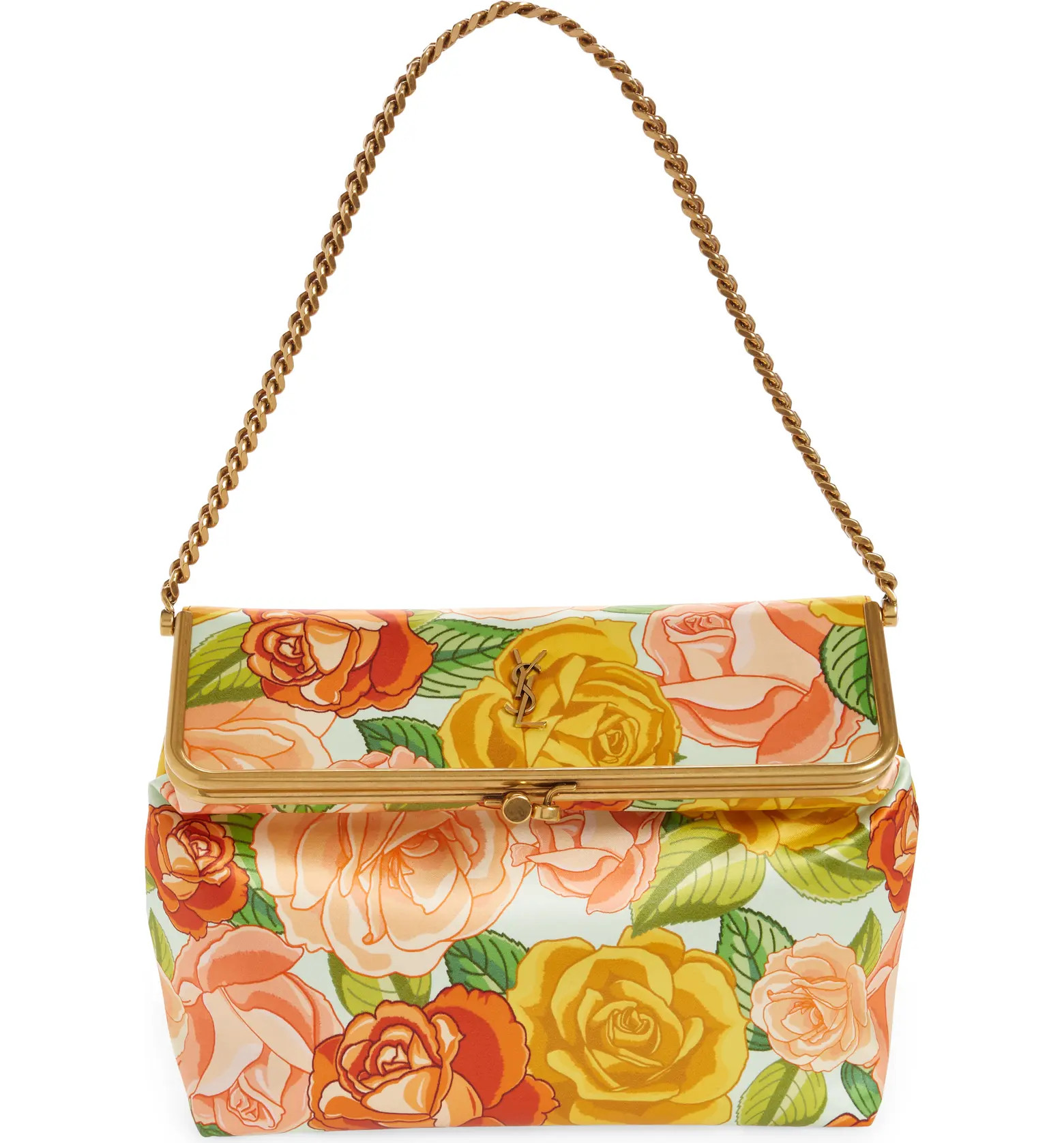 Medium Fanny Clasp Satin Shoulder Bag | Nordstrom