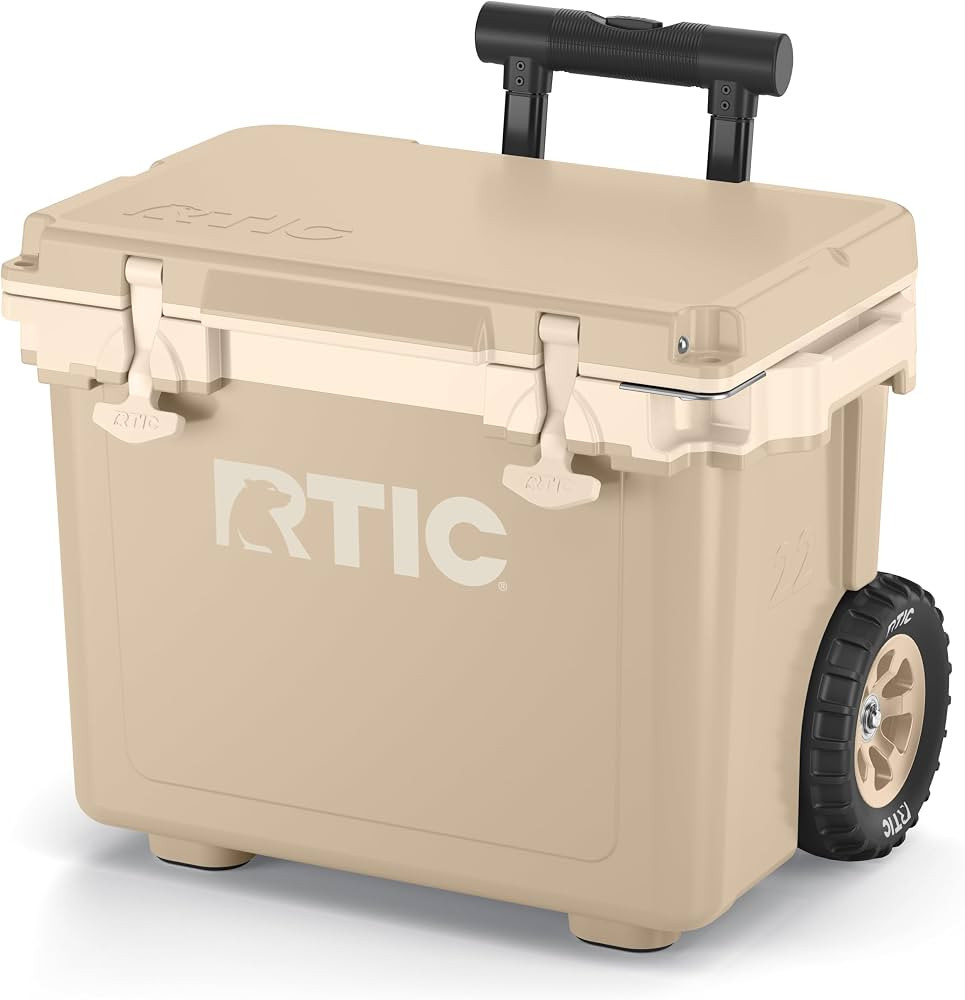 RTIC 22 QT Ultra-Light Wheeled Cooler with Handle, Hard Insulated Portable Ice Chest Box for Beac... | Amazon (US)