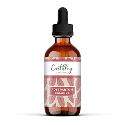 Earthley Wellness Postpartum Balance, Supports and Balances Female Hormones, Supports Postpartum Recovery, Smooths Out Mood Swings, Essential Herbs Like Dandelion Root, Catnip, & Alfalfa (2oz) | Amazon (US)