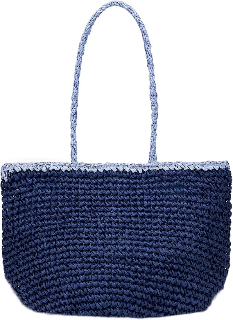 Large Straw Bag For Women Beach Tote Handbag Summer Purse Shoulder Bag For Vacation Traveling Hol... | Amazon (US)