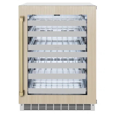 ZLINE Autograph Edition 24 in. Touchstone Dual Zone 44 Bottle Wine Cooler with Panel Ready Glass Door | Wayfair North America