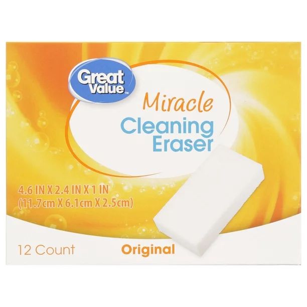 Great Value Original Miracle Cleaning Eraser, 12 Count - Walmart.com | Walmart (US)