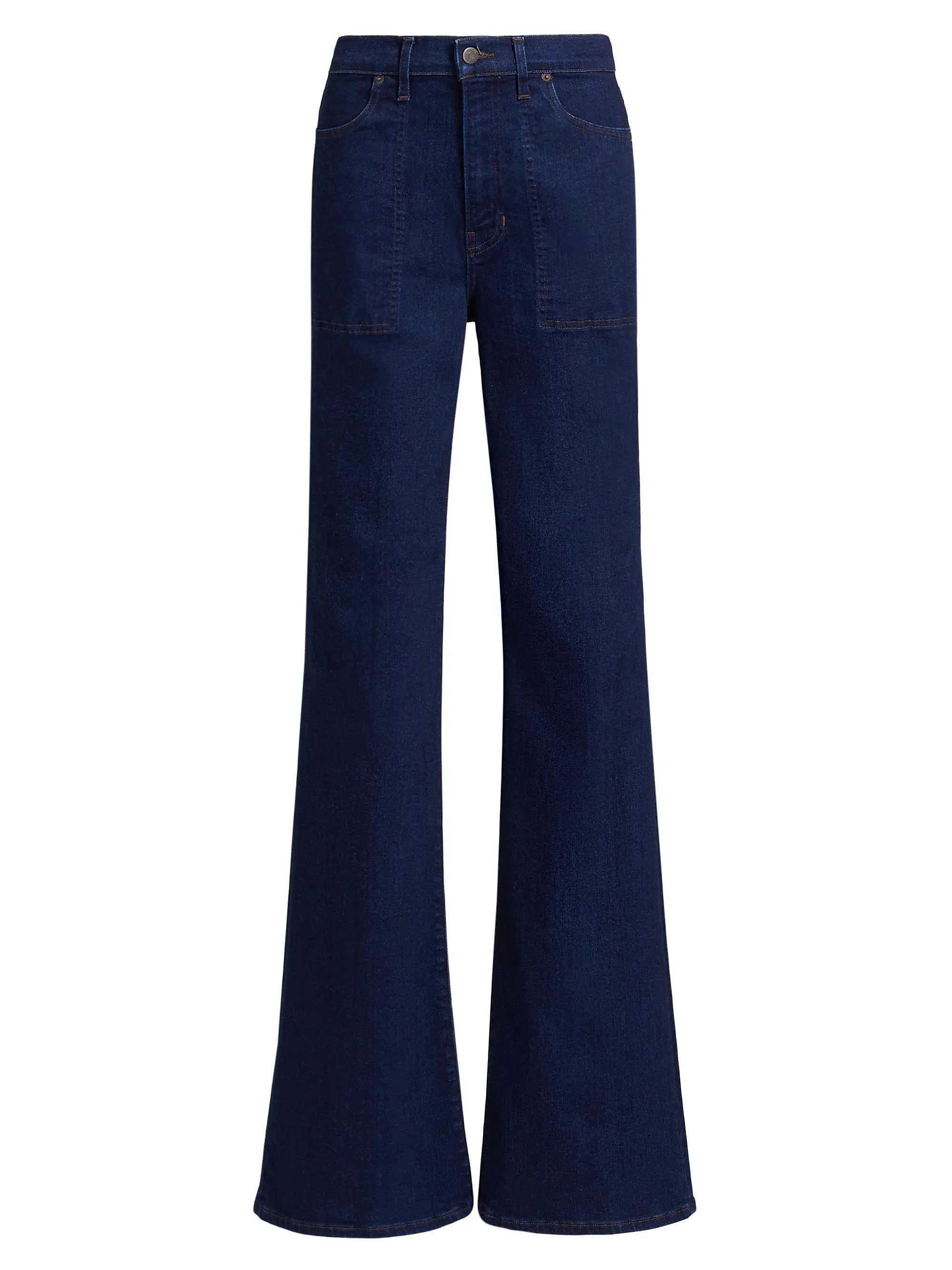 Shop Veronica Beard Crosbie Denim Wide-Leg Jeans | Saks Fifth Avenue | Saks Fifth Avenue