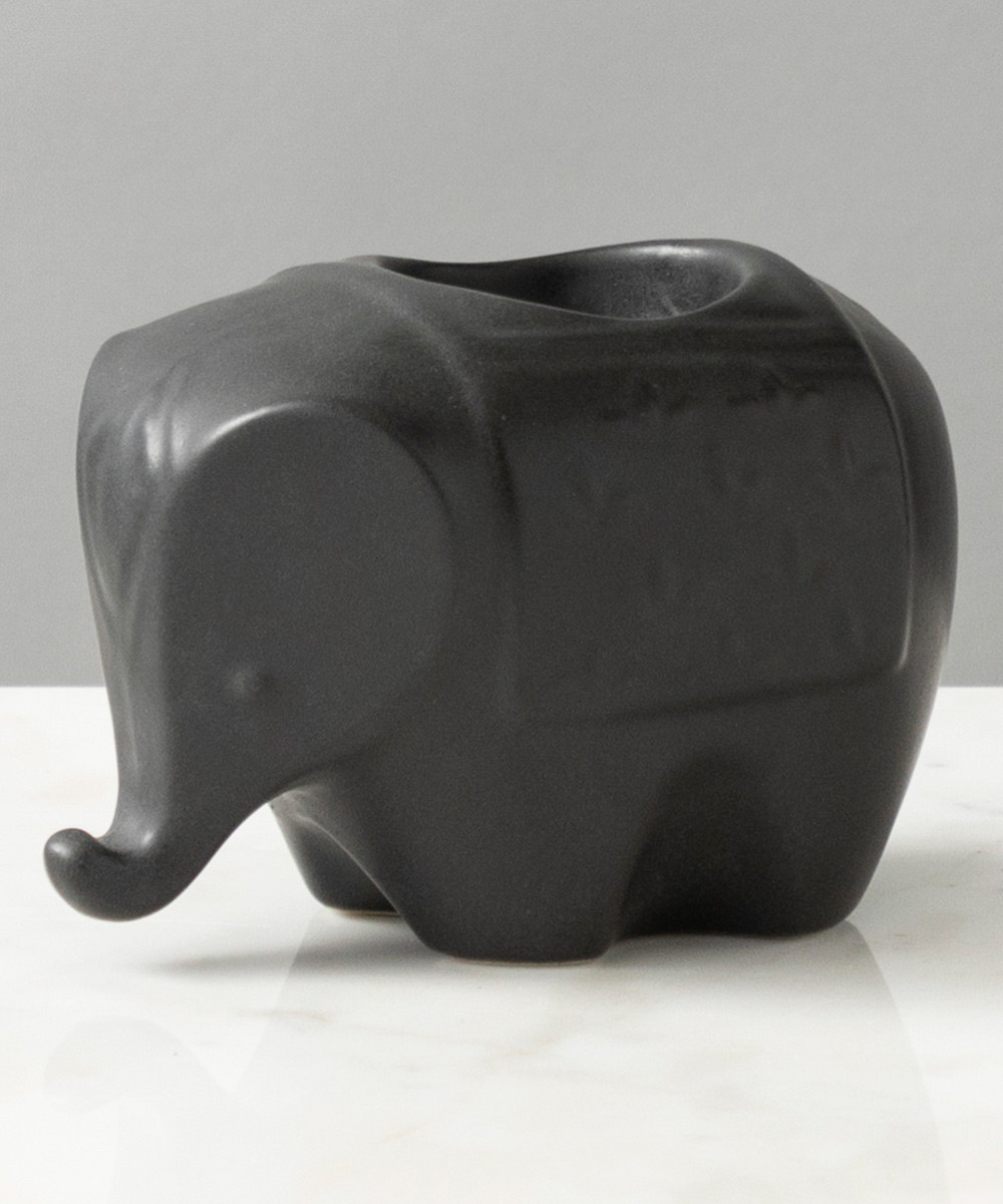 FLOOR | 9 Candleholders - Small Black Elephant Tea Light Holder | Zulily