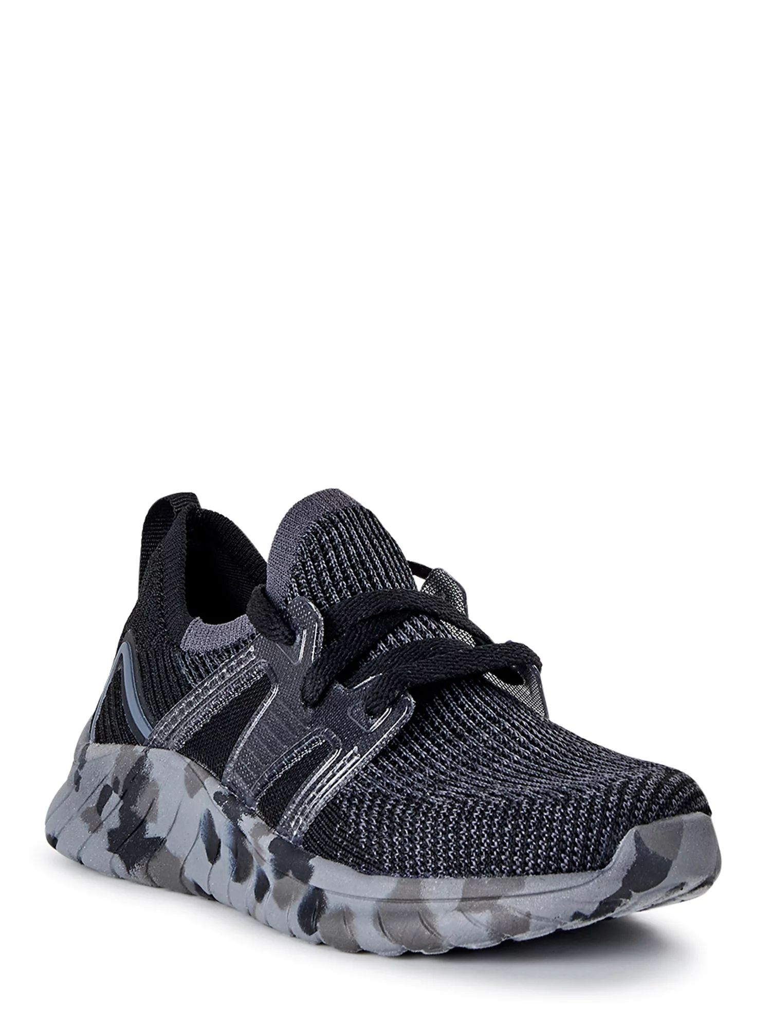 Athletic Works Little & Big Boys Knit Cage Athletic Sneakers, Sizes 13-6 | Walmart (US)