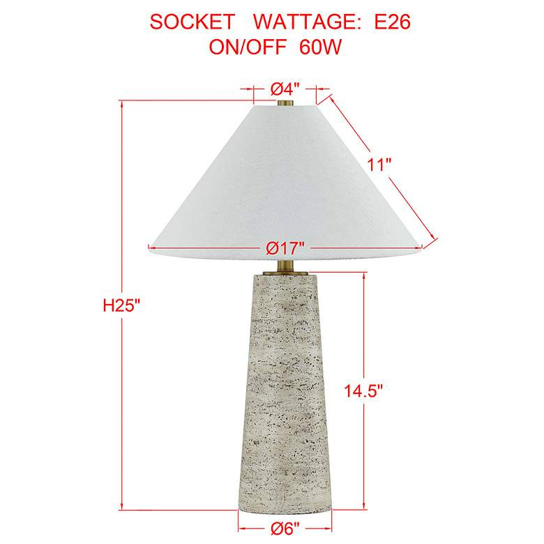 Forty West Rudd 25" Resin Table Lamp | Lamps Plus