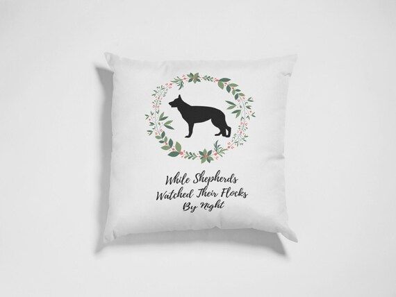 22x22 German Shepherd Christmas Premium Pillow Case - Etsy | Etsy (US)