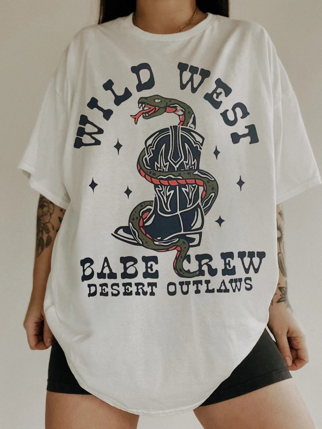 Wild West Babe Crew Graphic Tshirt, Vintage Inspired Western Graphic Tee, Cowgirl Shirt, Comfort ... | Etsy (US)