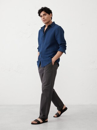Slim Linen-Blend Shirt | Banana Republic Factory