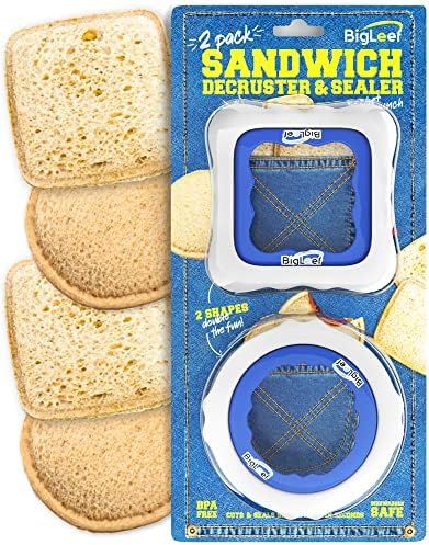 2 PK Sandwich Cutter, Sealer and Decruster for Kids - Make Round and Square DIY Pocket Sandwiches... | Amazon (US)