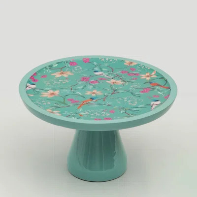 Aqua Flora Pedestal Cake Stand | Wayfair North America
