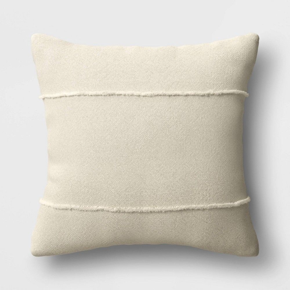 Textured Solid Square Throw Pillow Neutral - Threshold | Target
