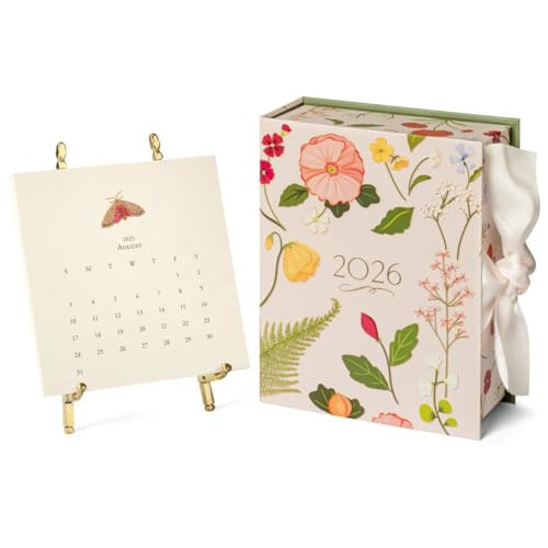 Karen Adams Gold Easel 2026 Desk Calendar 12 Month January 2026 - December 2026 | Amazon (US)
