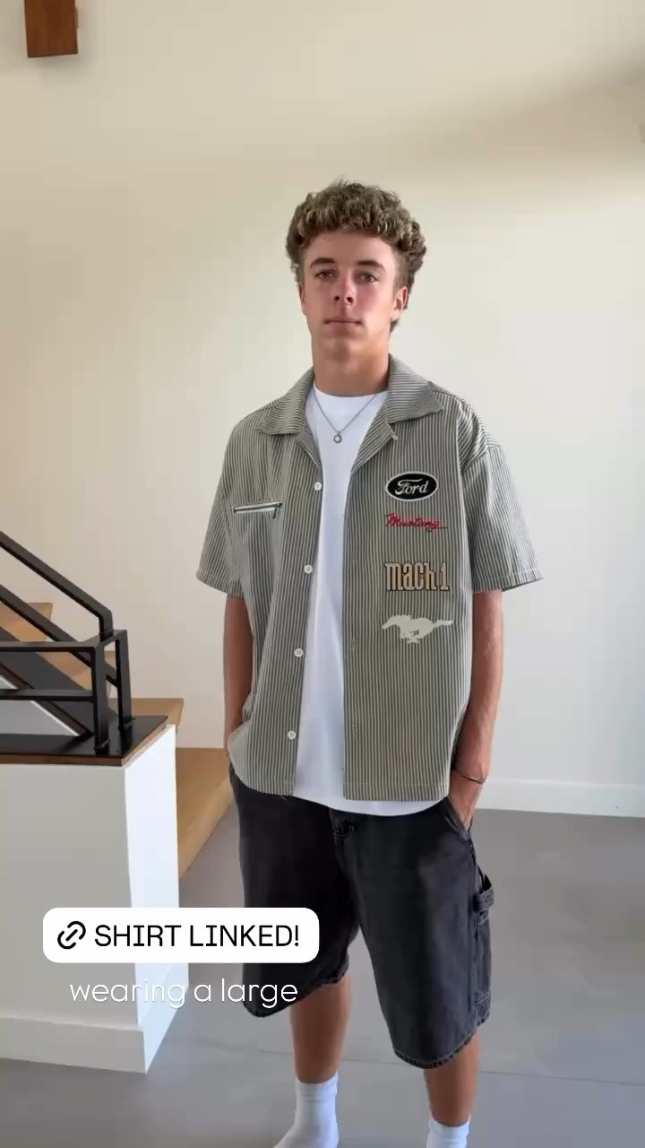 wearing a large