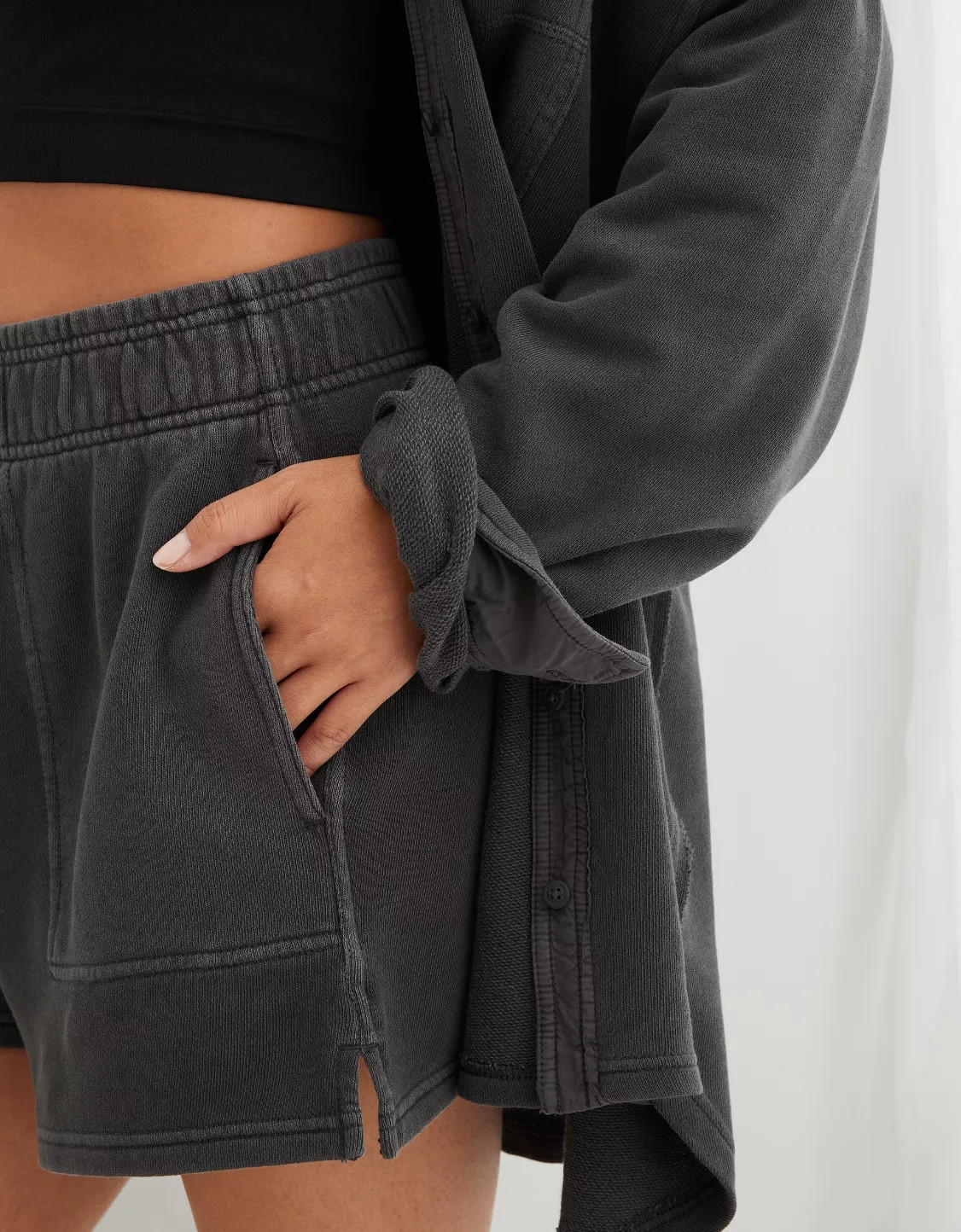 Aerie High Waisted LumberJane Fleece Short | American Eagle Outfitters (US & CA)