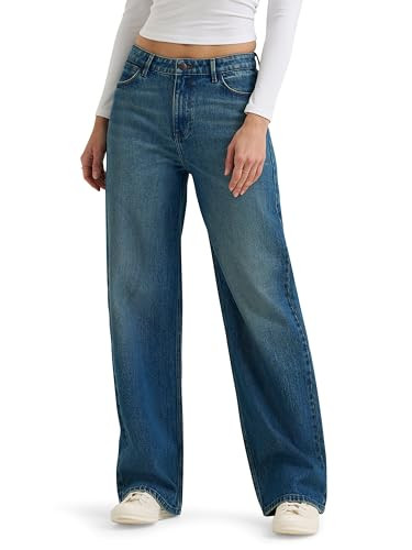 Wrangler Women's Mid Rise Loose Straight Jean, Ace, 18 | Amazon (US)