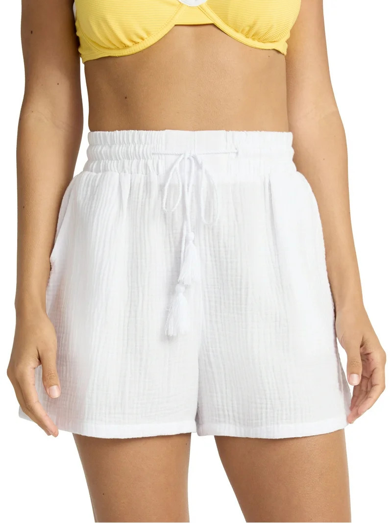 Time and Tru Women's and Women's Plus Woven Short Coverup, Sizes XS - 3X | Walmart (US)